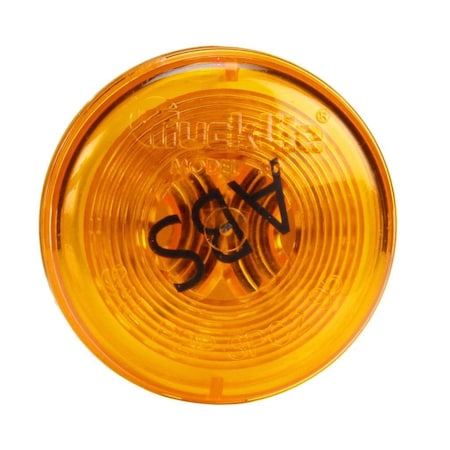 Truck-Lite Incandescent, Yellow Round, 1 Bulb, Marker Clearance Light, Pc, Grommet Mount, Pl-10, 12V 30230Y